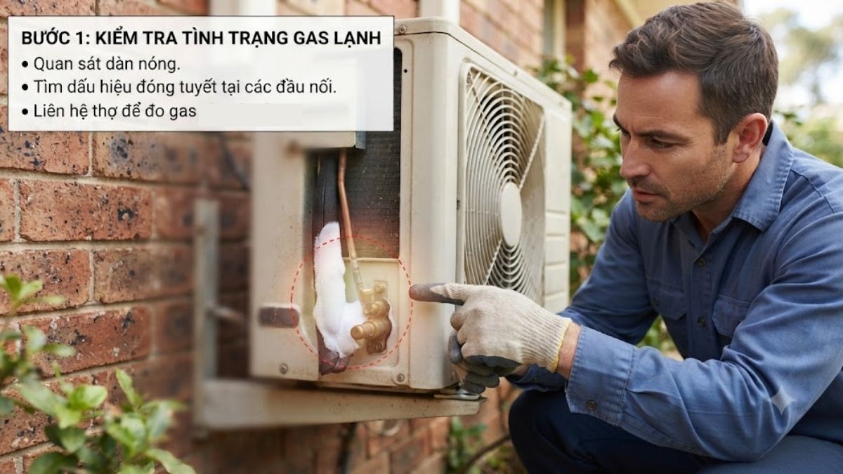 Kiểm tra tình trạng gas lạnh