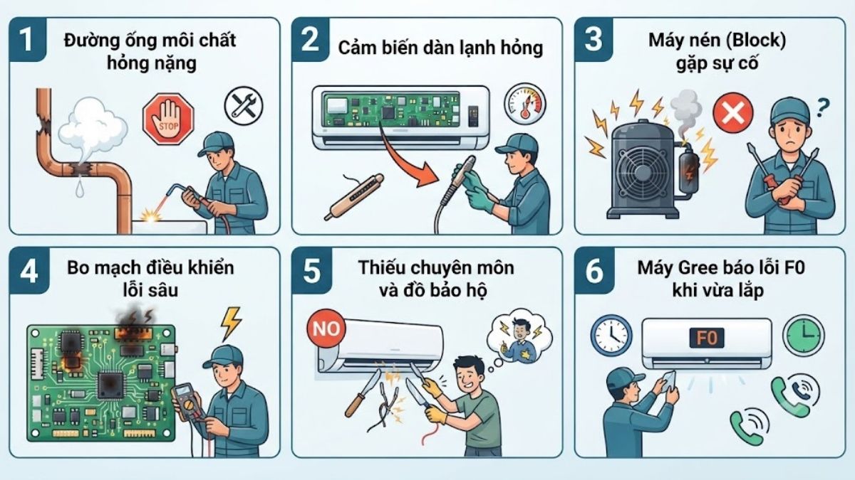Những trường hợp cần gọi kỹ thuật viên