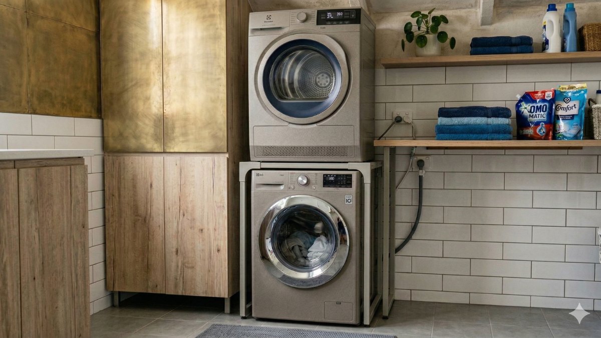 Máy giặt LG cũng là sự lựa chọn để chồng lên máy giặt Electrolux