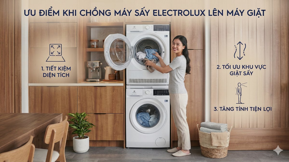 Tối ưu khu vực giặt sấy