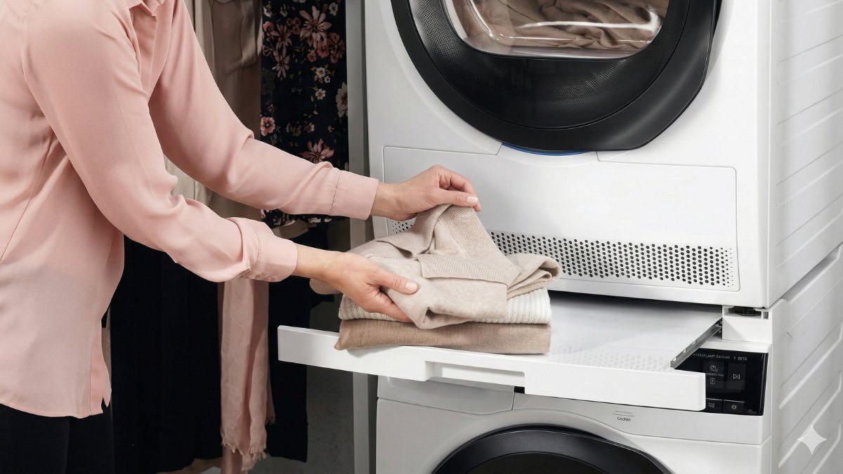 Sử dụng bộ kit xếp chồng Electrolux