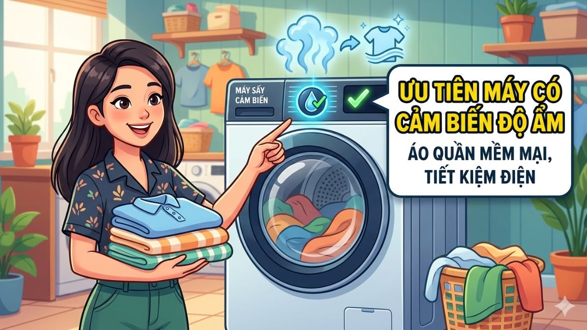 Ưu tiên máy có cảm biến độ ẩm