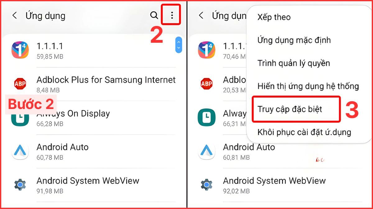 Gỡ quyền Xuất hiện trên cùng của các app nghi ngờ bước 2