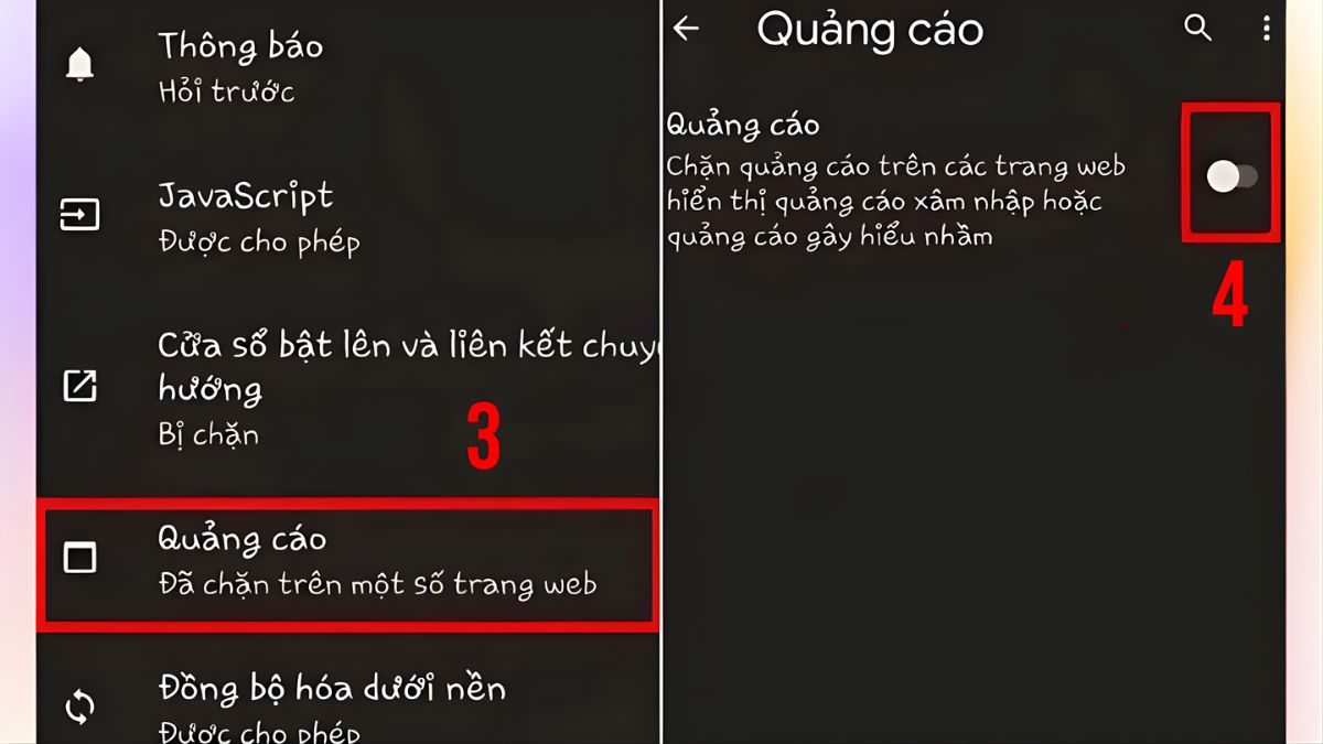 Cách tắt quảng cáo liên tục trên Google Chrome bước 3