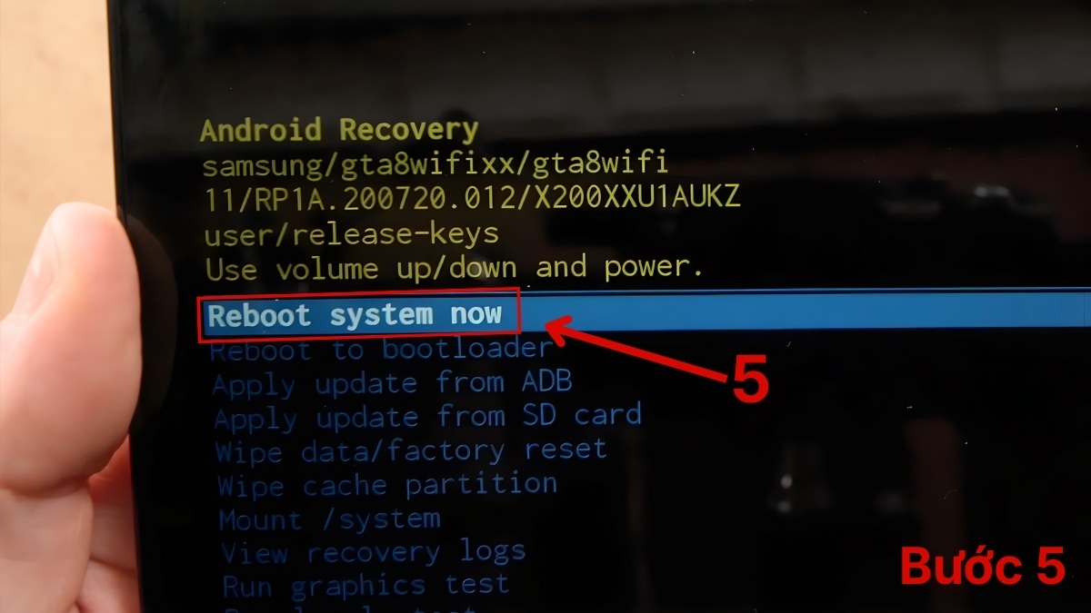 Cách khôi phục cài đặt gốc máy tính bảng Samsung bước 5