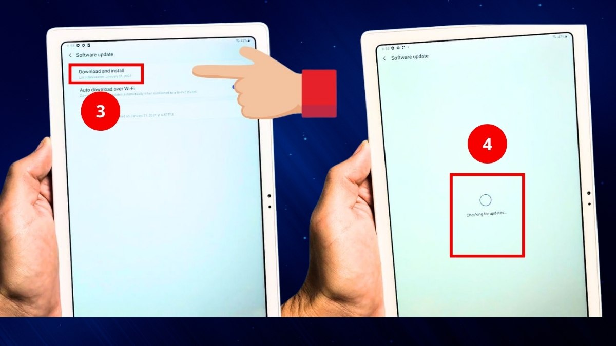 Cập nhật phần mềm và hệ điều hành máy tính bảng Samsung bước 2