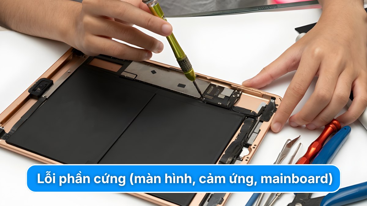 Lỗi phần cứng (màn hình, cảm ứng, mainboard) có thể khiến màn hình máy tính bảng Samsung bị treo