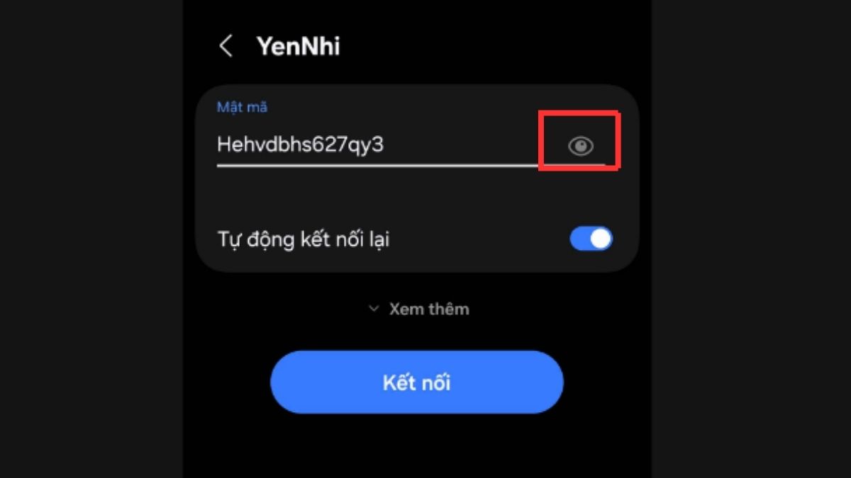 Đảm bảo rằng đã nhập đúng mật khẩu Wifi