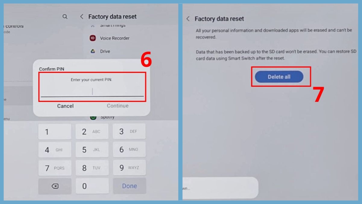 Khôi phục cài đặt gốc máy tính bảng Samsung để khắc phục tình trạng không bật nguồn được bước 3