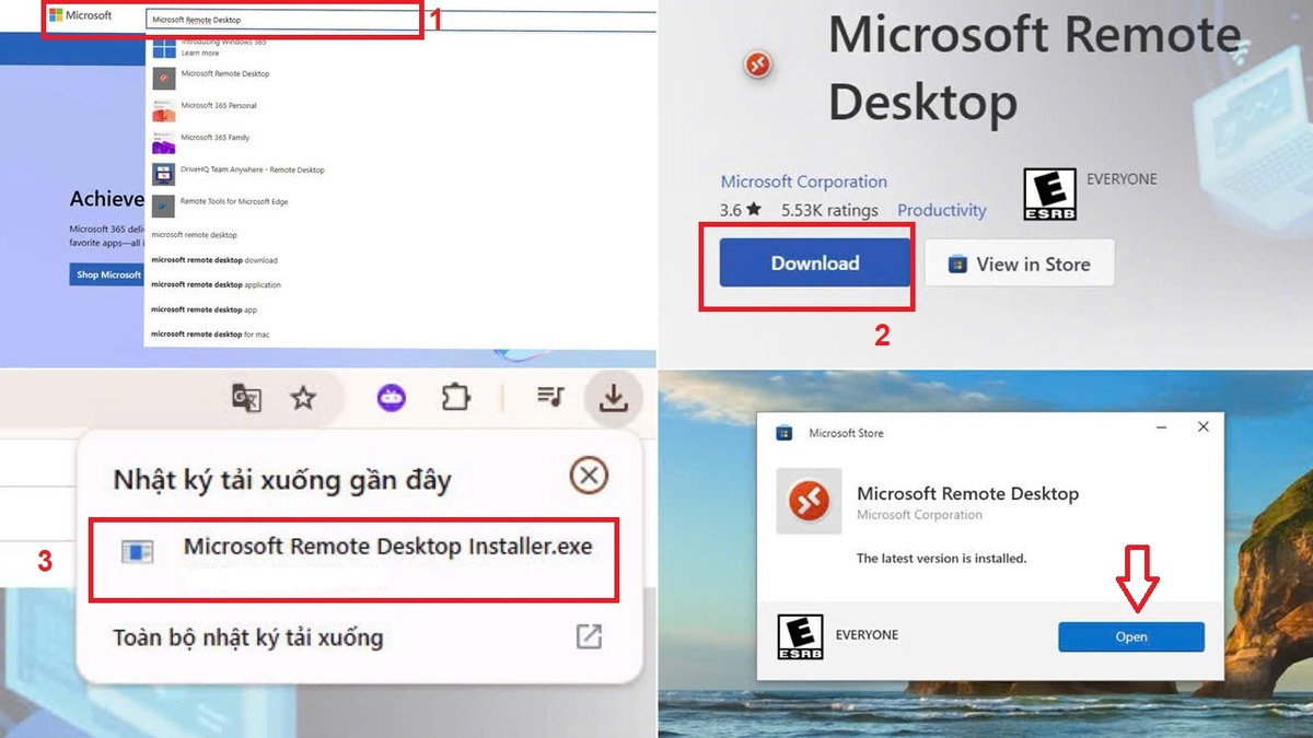 Cách tải xuống phần mềm ứng dụng Microsoft Remote Desktop