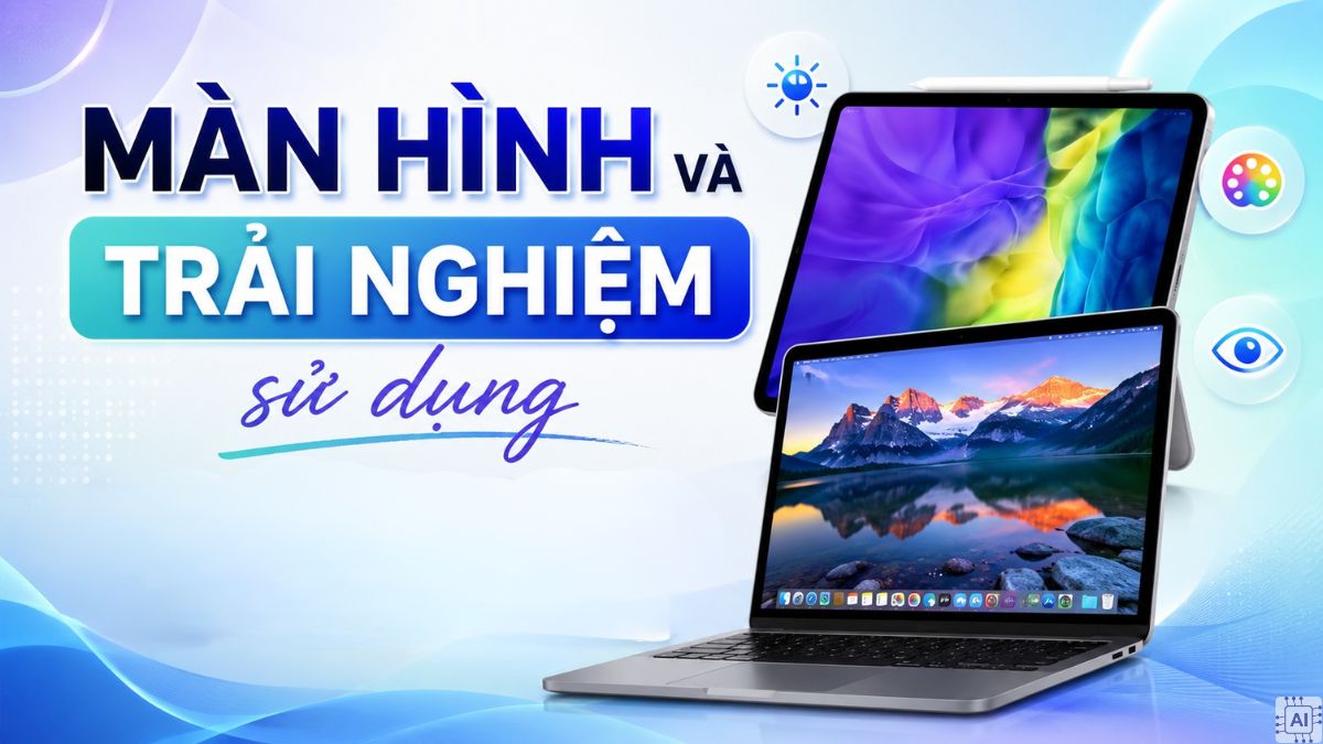 So sánh màn hình và trải nghiệm sử dụng