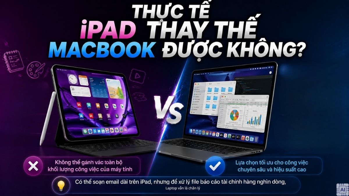 Đánh giá mức độ thay thế giữa iPad và MacBook