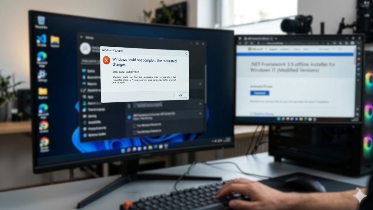 Thiếu file hệ thống khiến không cài đặt được .NET Framework 3.5