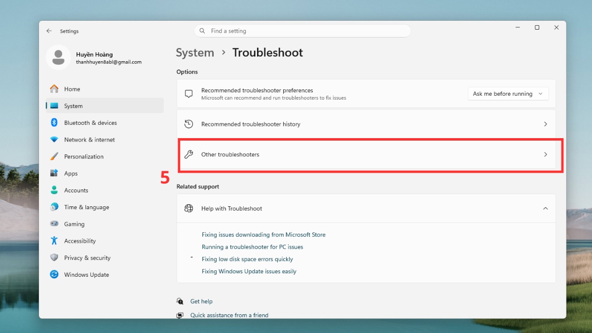 Chạy Windows Update Troubleshooter bước 3