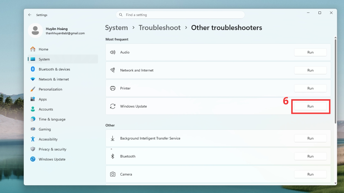Chạy Windows Update Troubleshooter bước 4