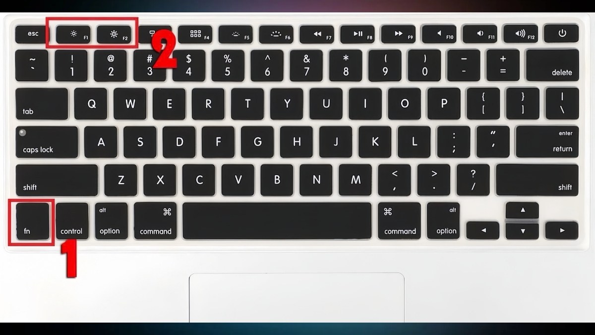 Sử dụng phím chức năng điều chỉnh độ sáng màn hình trên macOS