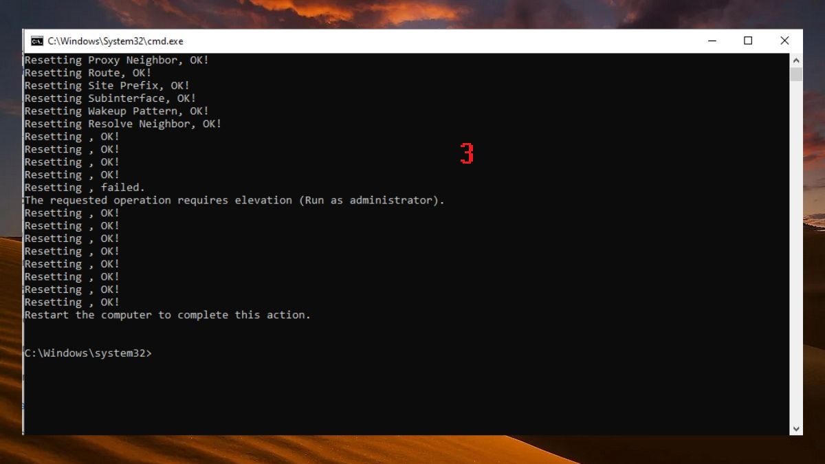 Kiểm tra bằng Command Prompt để khắc phục lỗi No Internet bước 2 (Hình minh họa)