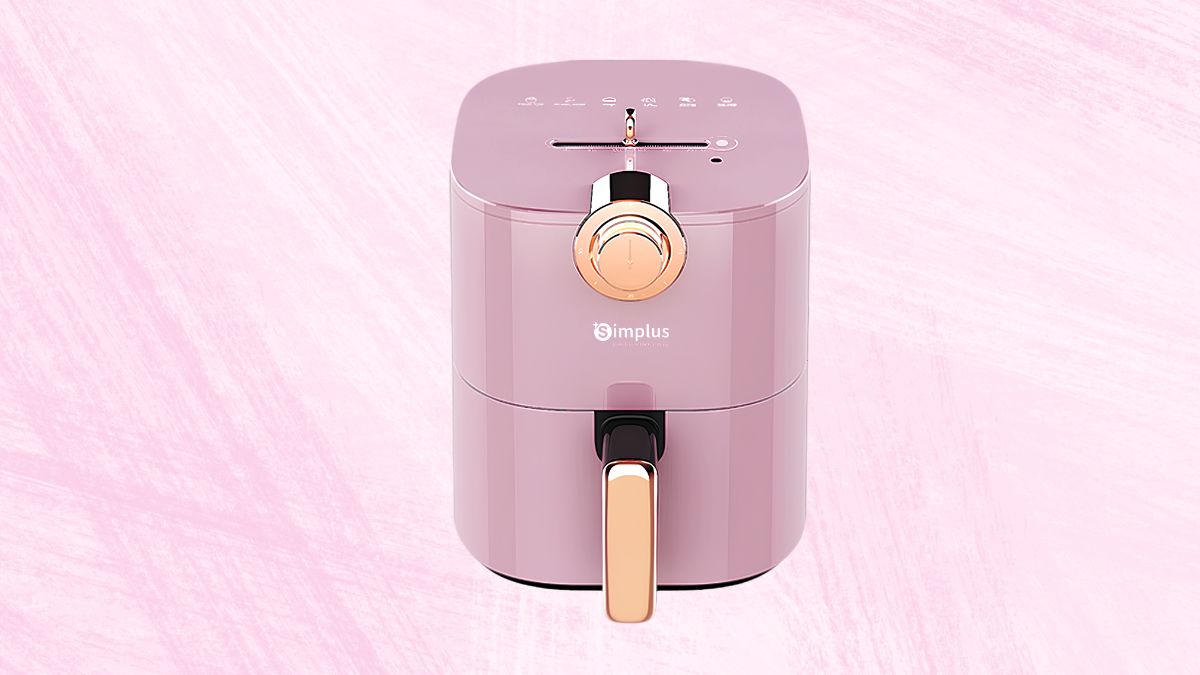 Nồi chiên không dầu Simplus hồng pastel xinh xắn
