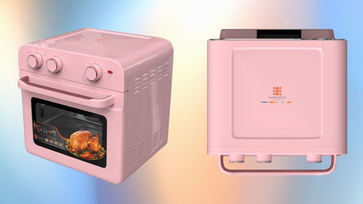Nồi chiên không dầu Hawonkoo màu hồng tiện lợi