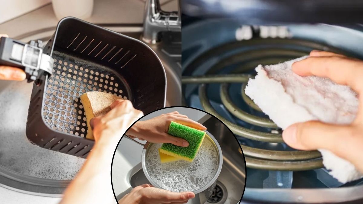 Cách vệ sinh và khử mùi nhựa nồi chiên không dầu mới bước 2