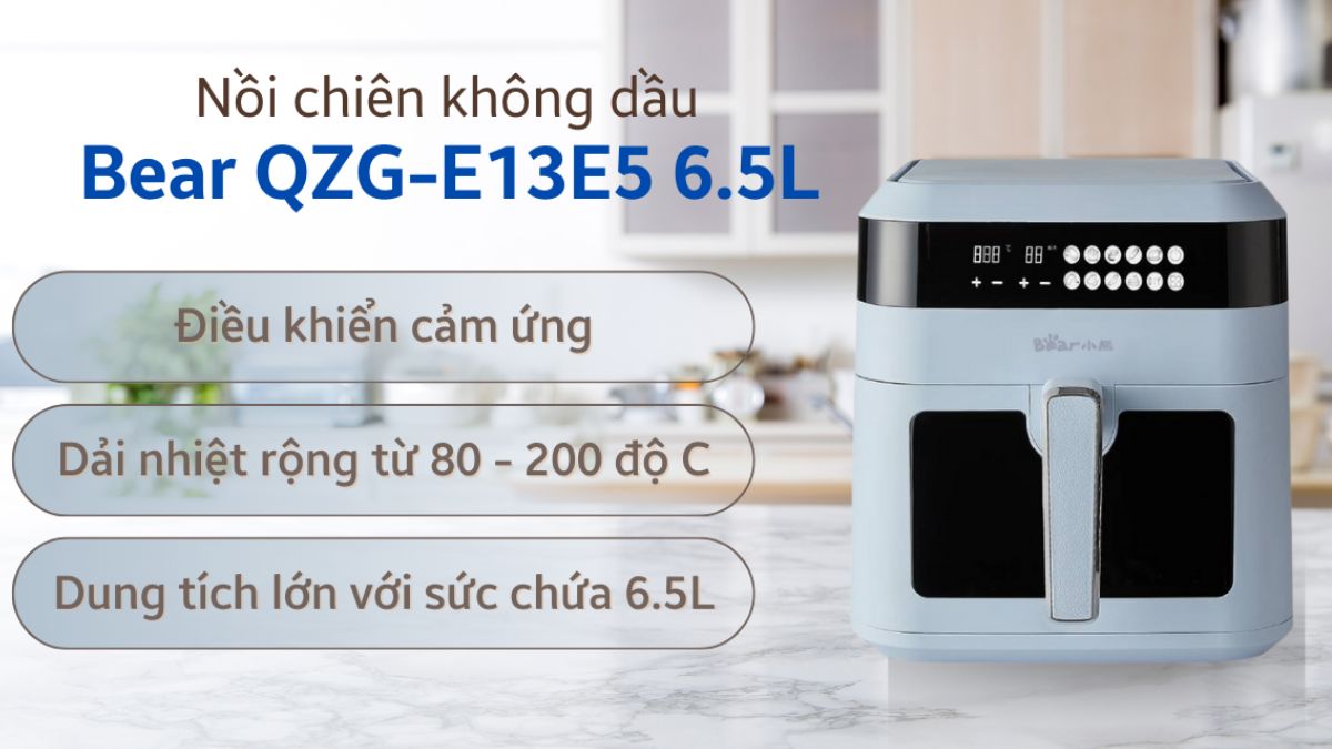 Nồi chiên không dầu Bear QZG-E13E5 6.5L