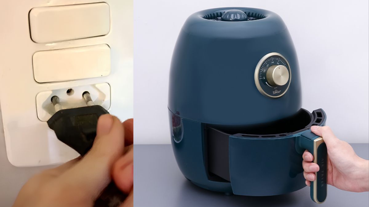 Cách vệ sinh và khử mùi nhựa nồi chiên không dầu mới bước 1