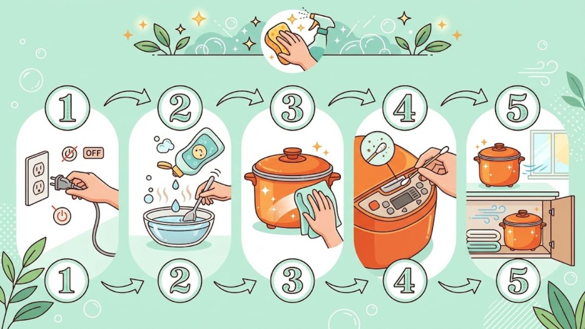 Mẹo vệ sinh vỏ nồi màu cam không bị ố