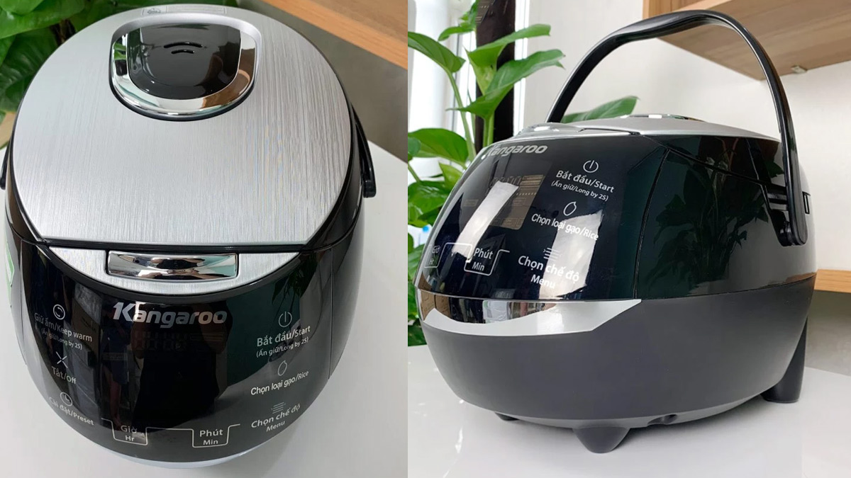 Nồi cơm điện mini Kangaroo màu đen KG595 1.8L