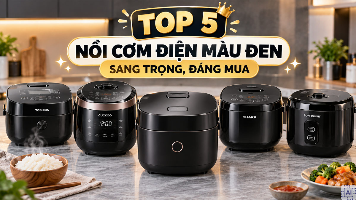 TOP 5 nồi cơm điện màu đen sang trọng, đáng mua