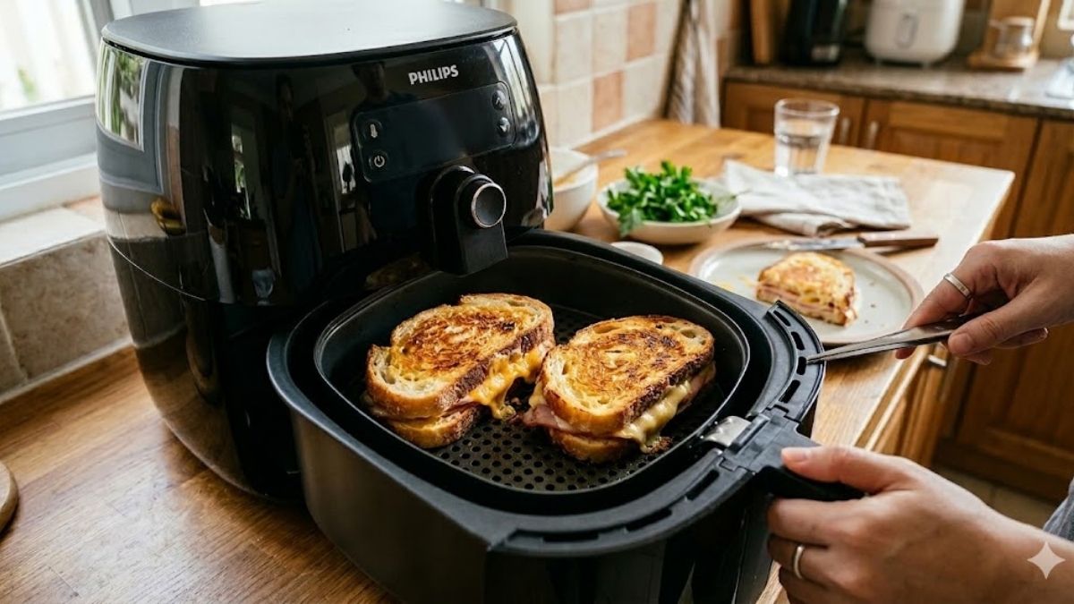 Mẹo nướng bánh mì sandwich bằng nồi chiên không dầu giòn ngon