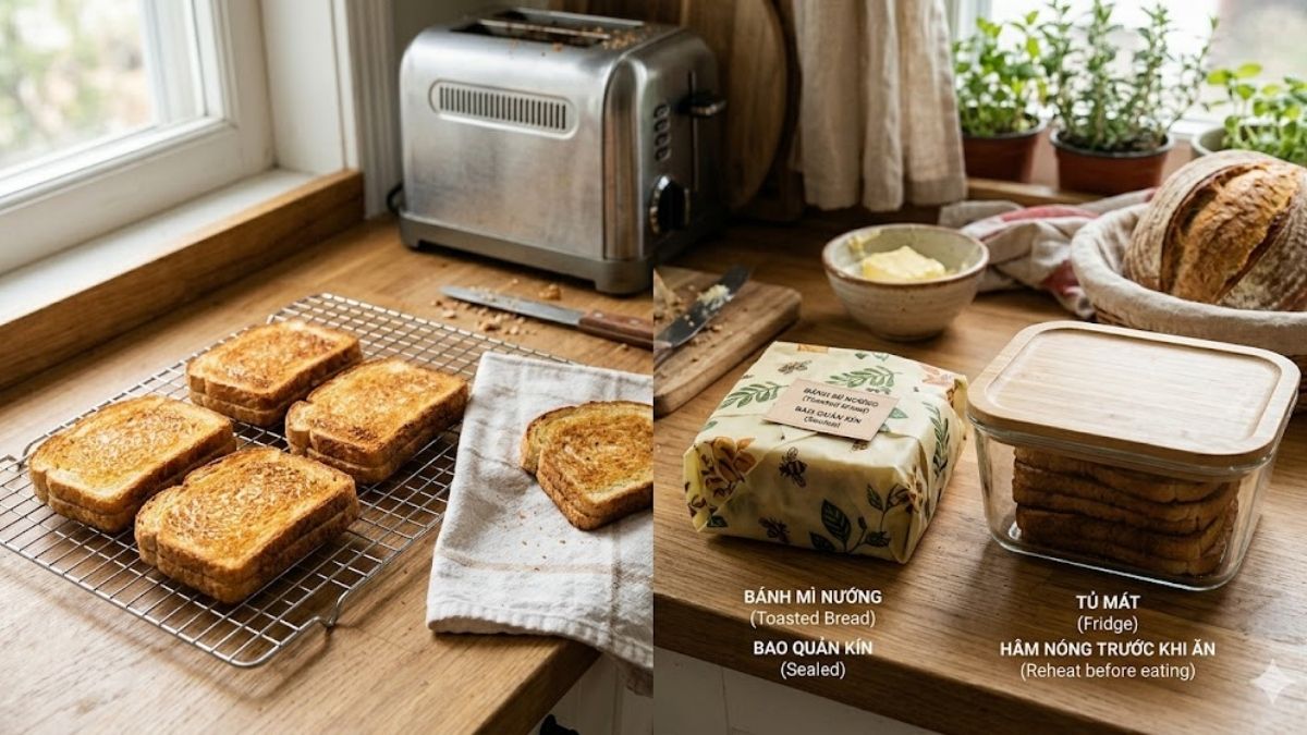 Cách bảo quản bánh mì sandwich sau khi nướng