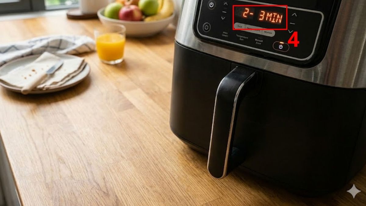 Nướng bánh mì sandwich giòn cơ bản bằng nồi chiên không dầu bước 4