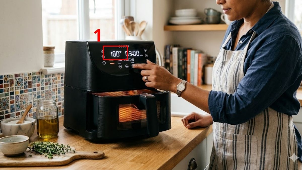 Nướng bánh mì sandwich trứng bằng nồi chiên không dầu bước 1