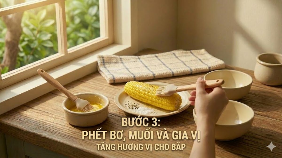 Hướng dẫn cách nướng bắp bằng nồi chiên không dầu đơn giản bước 3