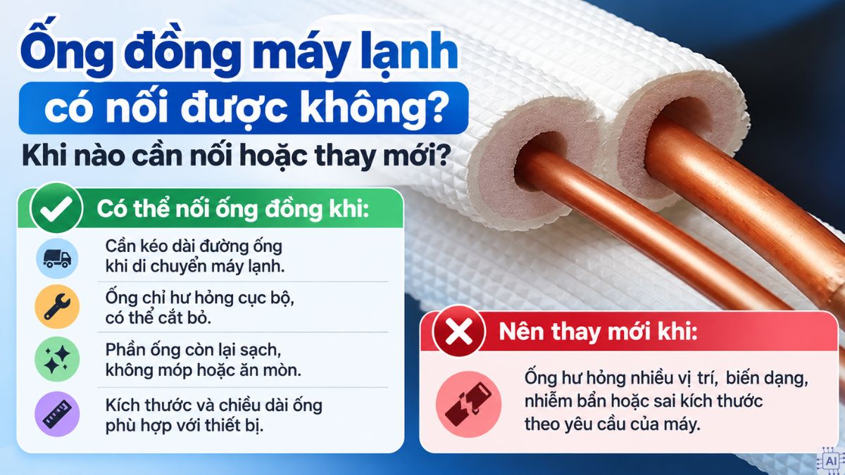 Ống đồng máy lạnh có thể nối lại được