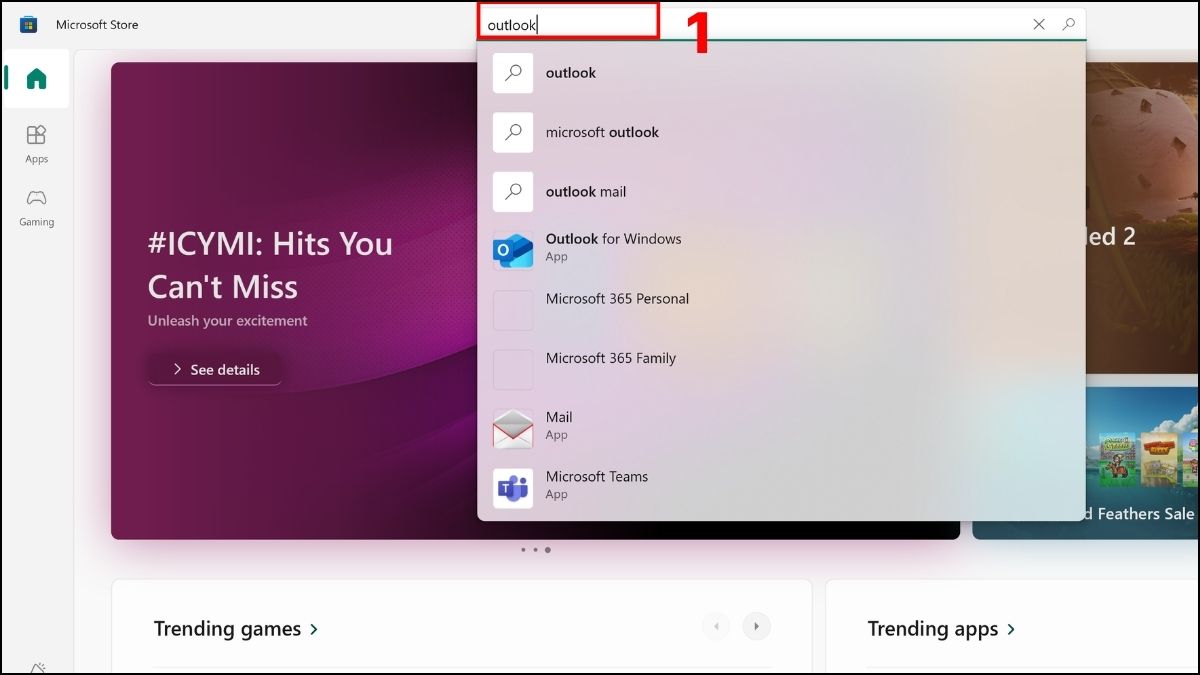 Cập nhật phiên bản mới nhất của Outlook bước 1