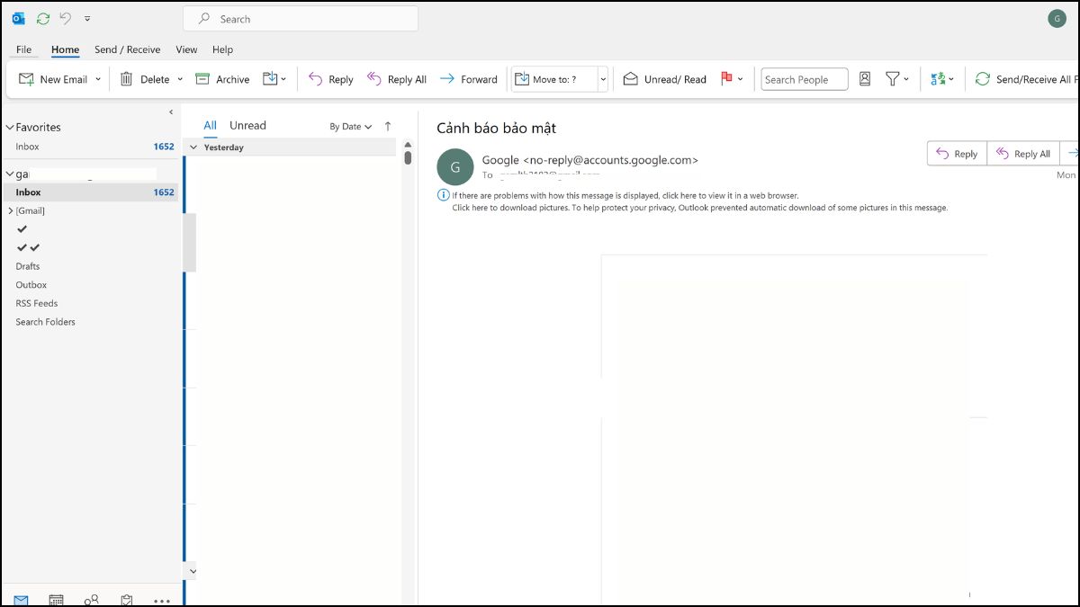 Tạm ngưng phần mềm diệt virus đang chạy để hạn chế lổi Outlook bị đơ bước 3