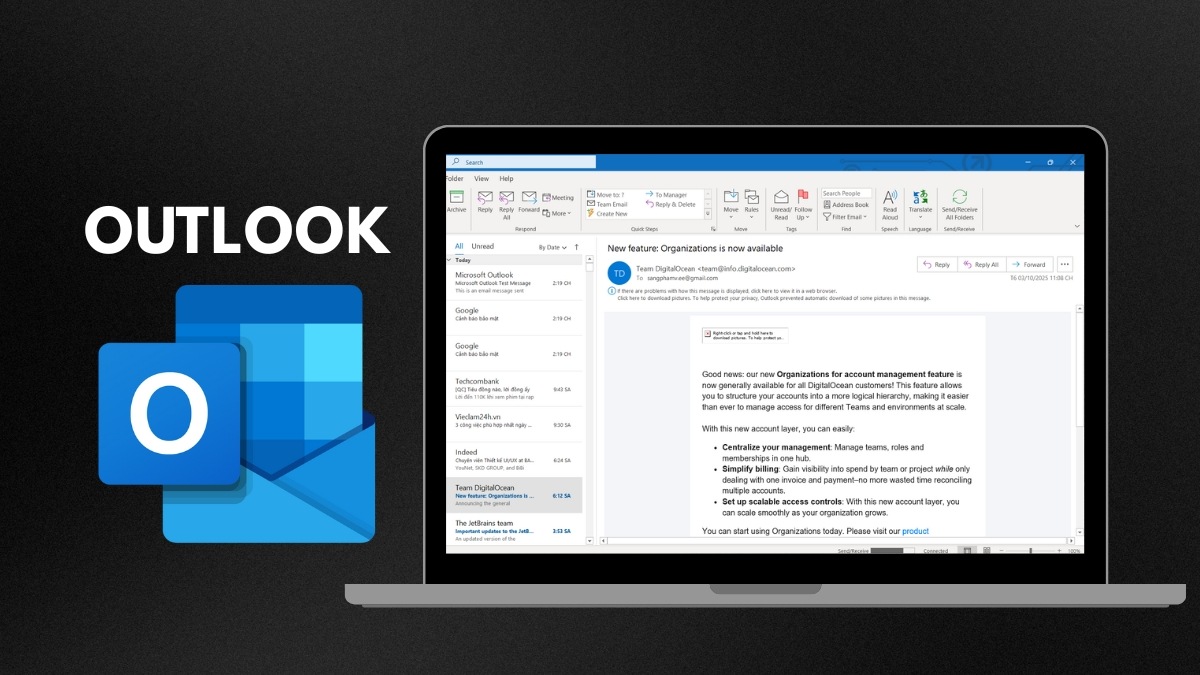 Nguyên nhân khiến Outlook không gửi được mail