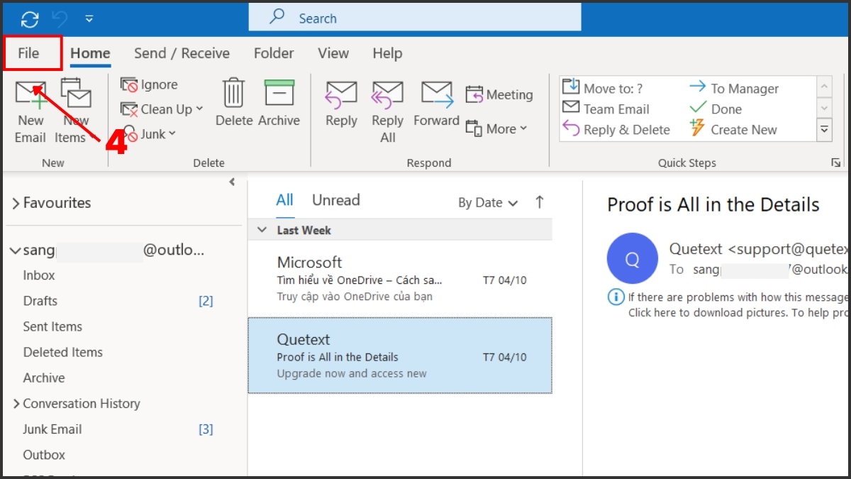 Cách khởi động chế độ Safe Mode trong Outlook bước 3
