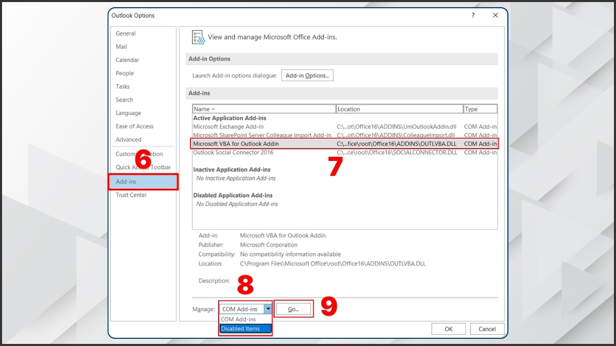 Cách khởi động chế độ Safe Mode trong Outlook bước 4