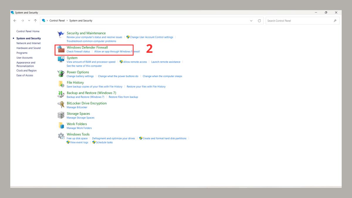 Tạm vô hiệu hóa các phần mềm diệt virus hoặc tường lửa bước 2