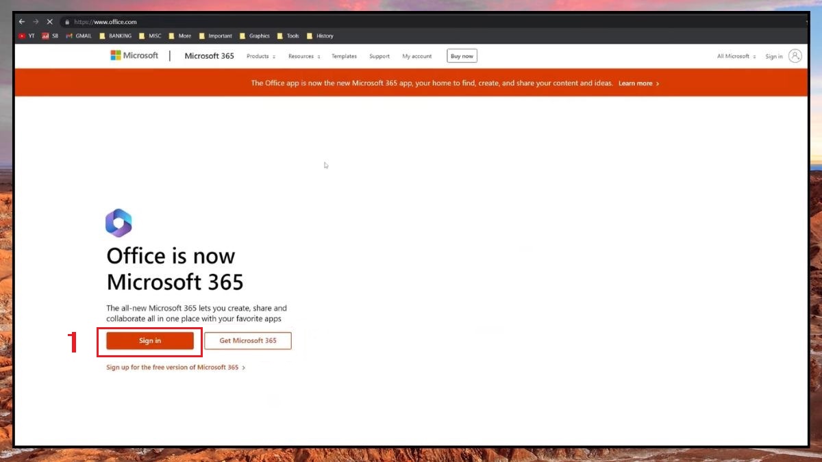 Cách tải Outlook trên máy tính Windows và macOS bước 1