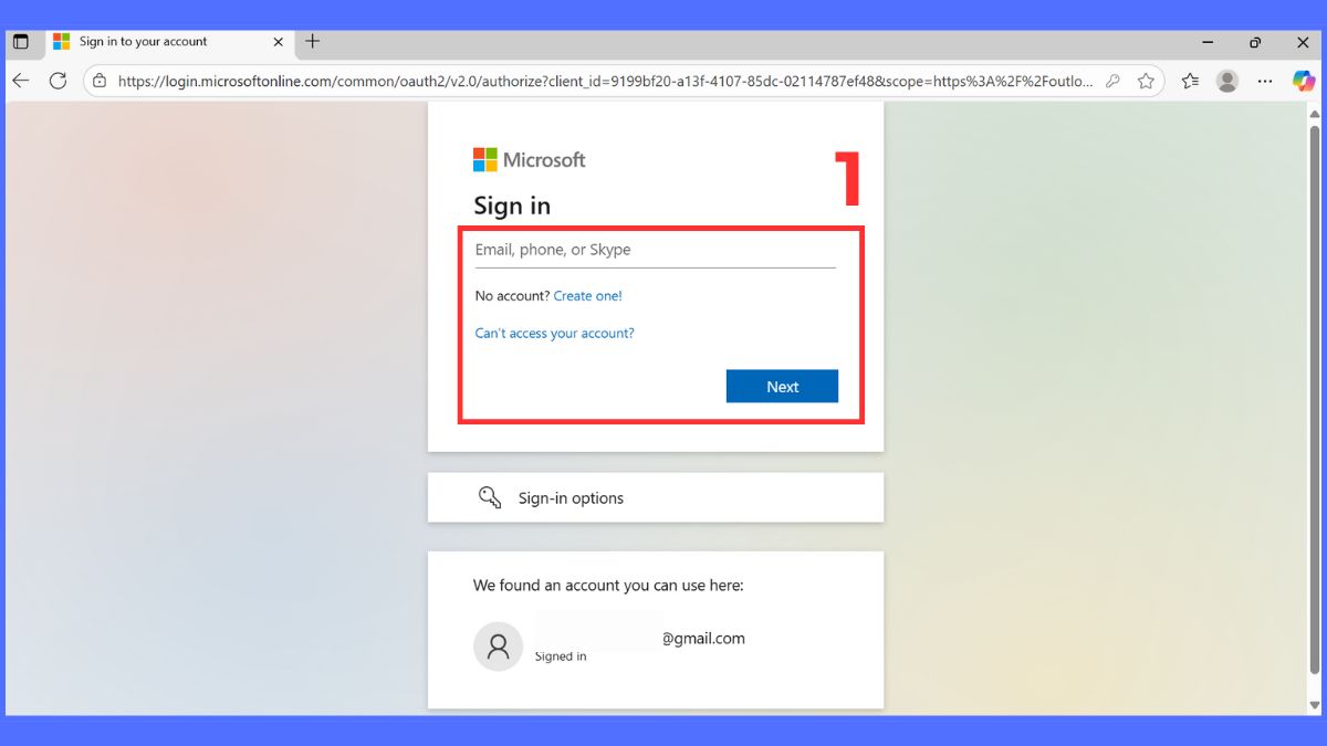 Hướng dẫn cài đặt Outlook PWA đơn giản bước 1