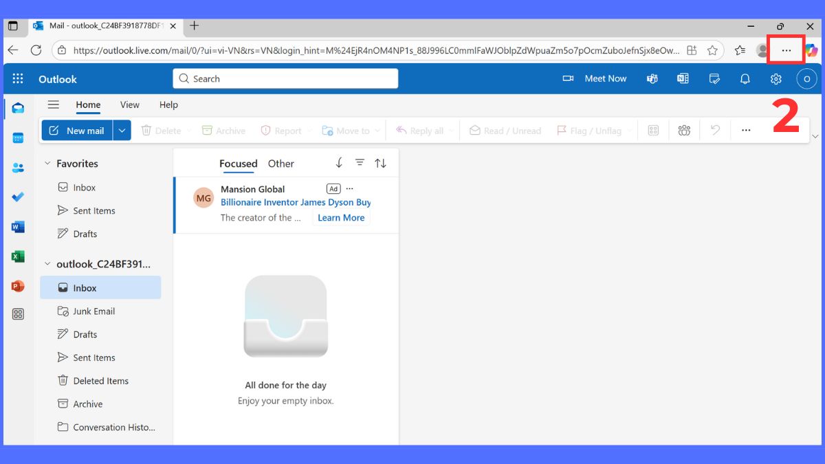 Hướng dẫn cài đặt Outlook PWA đơn giản bước 2