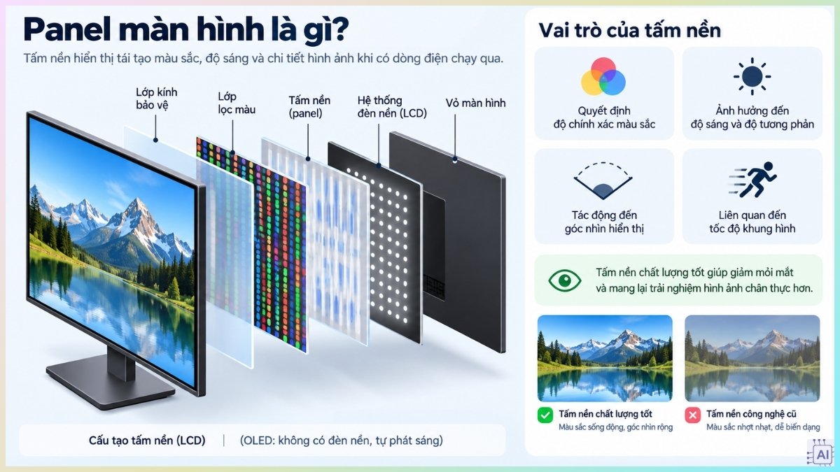 Tấm Panel màn hình và vai trò