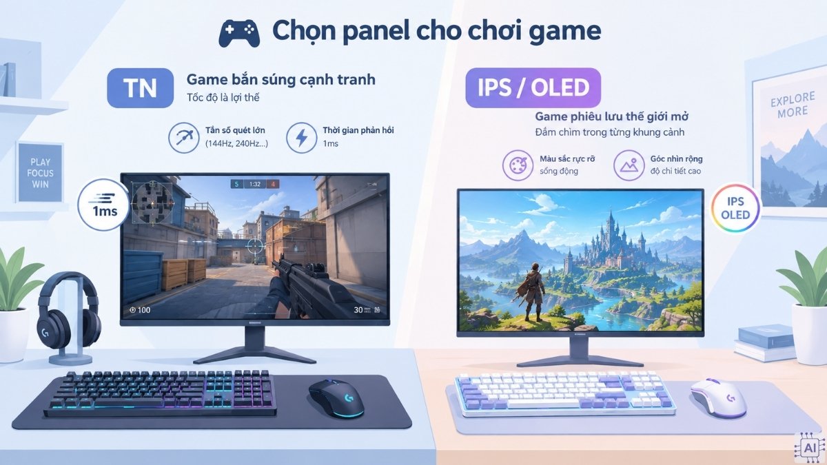 Chọn panel cho chơi game