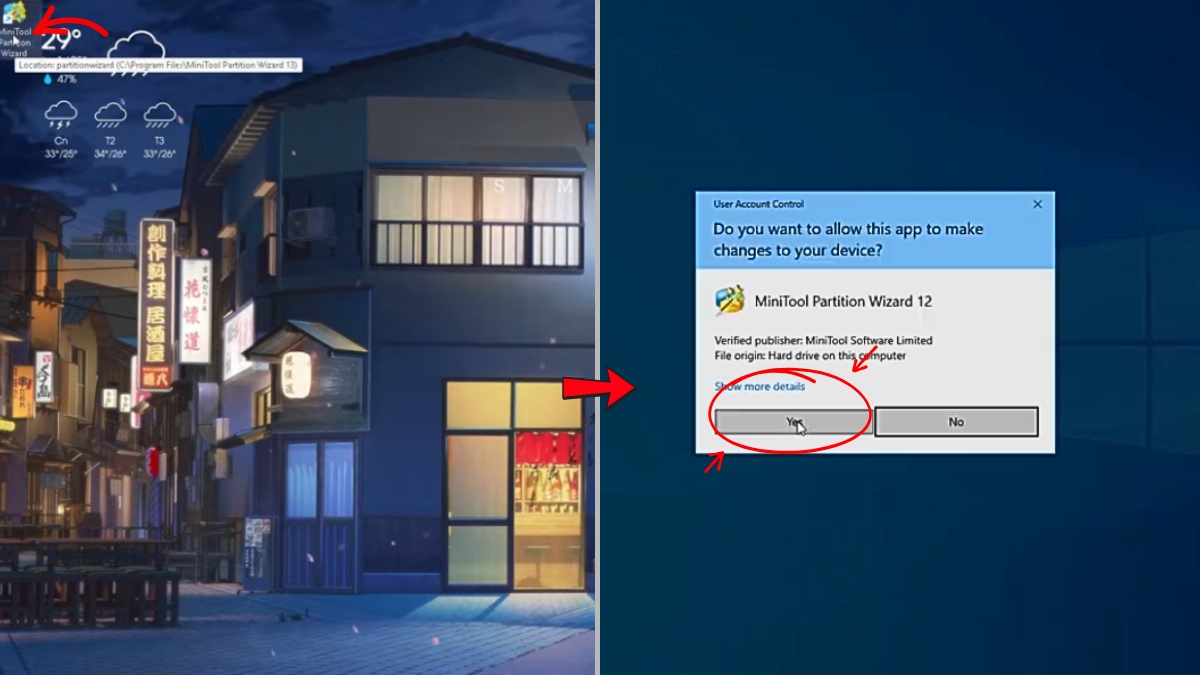 Cách sử dụng phần mềm MiniTool Partition Wizard bước 2