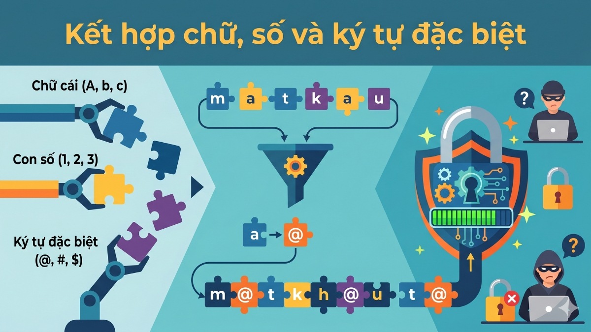 Kết hợp chữ số và ký tự đặc biệt