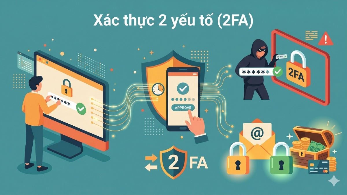 Xác thực 2 yếu tố (2FA) là dạng bảo mật hai lớp
