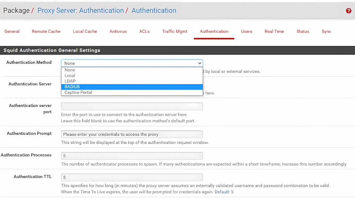 pfSense hoạt động như một proxy server mạnh mẽ